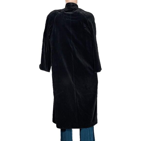Vintage J.L. deBall Cattvia Black Long Velvet Opera Jacket Coat Duster Lined - Picture 8 of 15